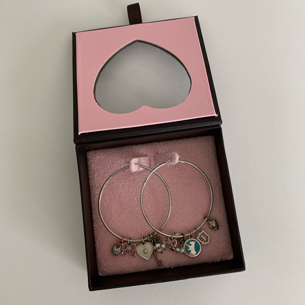 Juicy Couture Hoop Charm Earrings - Picture 3 of 5